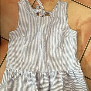 J.Crew Striped Sleeveless Top with Bow Detail